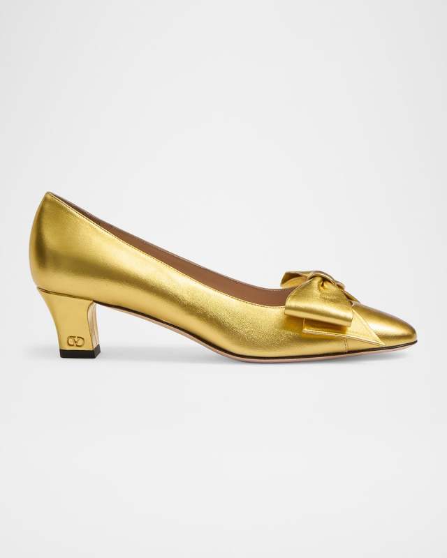 Bowow Metallic Leather Pumps